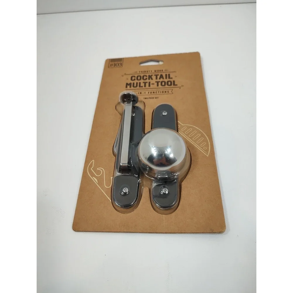 Cocktail‎ Multi-Tool - 6-IN-1 Functions - Two Piece Set - New in Orig Pkg